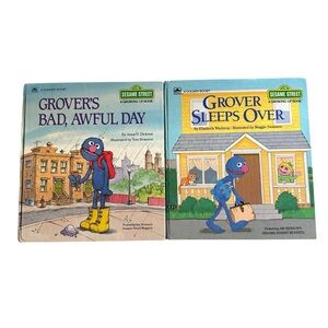 Sesame Street Vintage "A Growing Up Book" GROVER Book Set